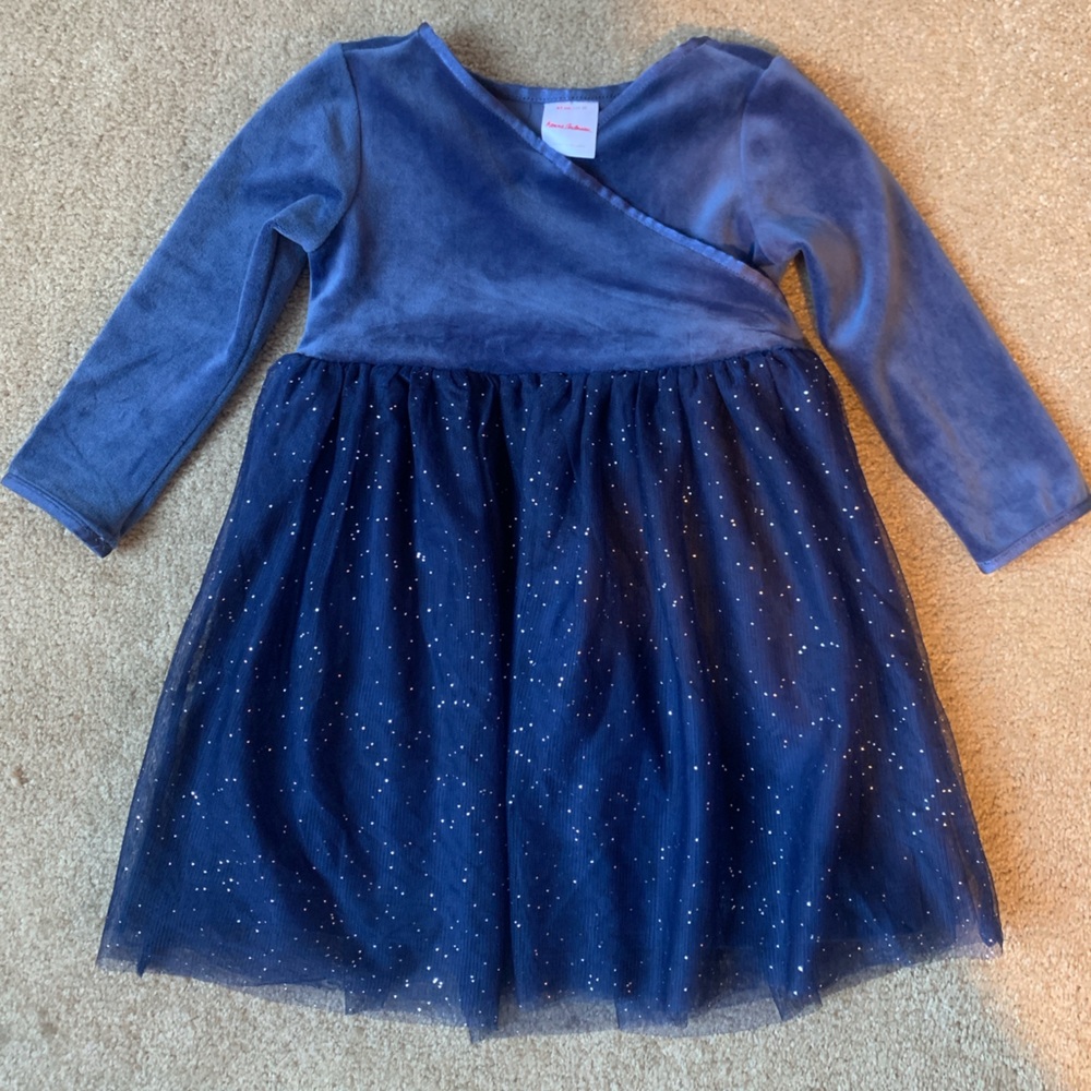 Hanna Andersson Toddler Wrap Dress in Velour